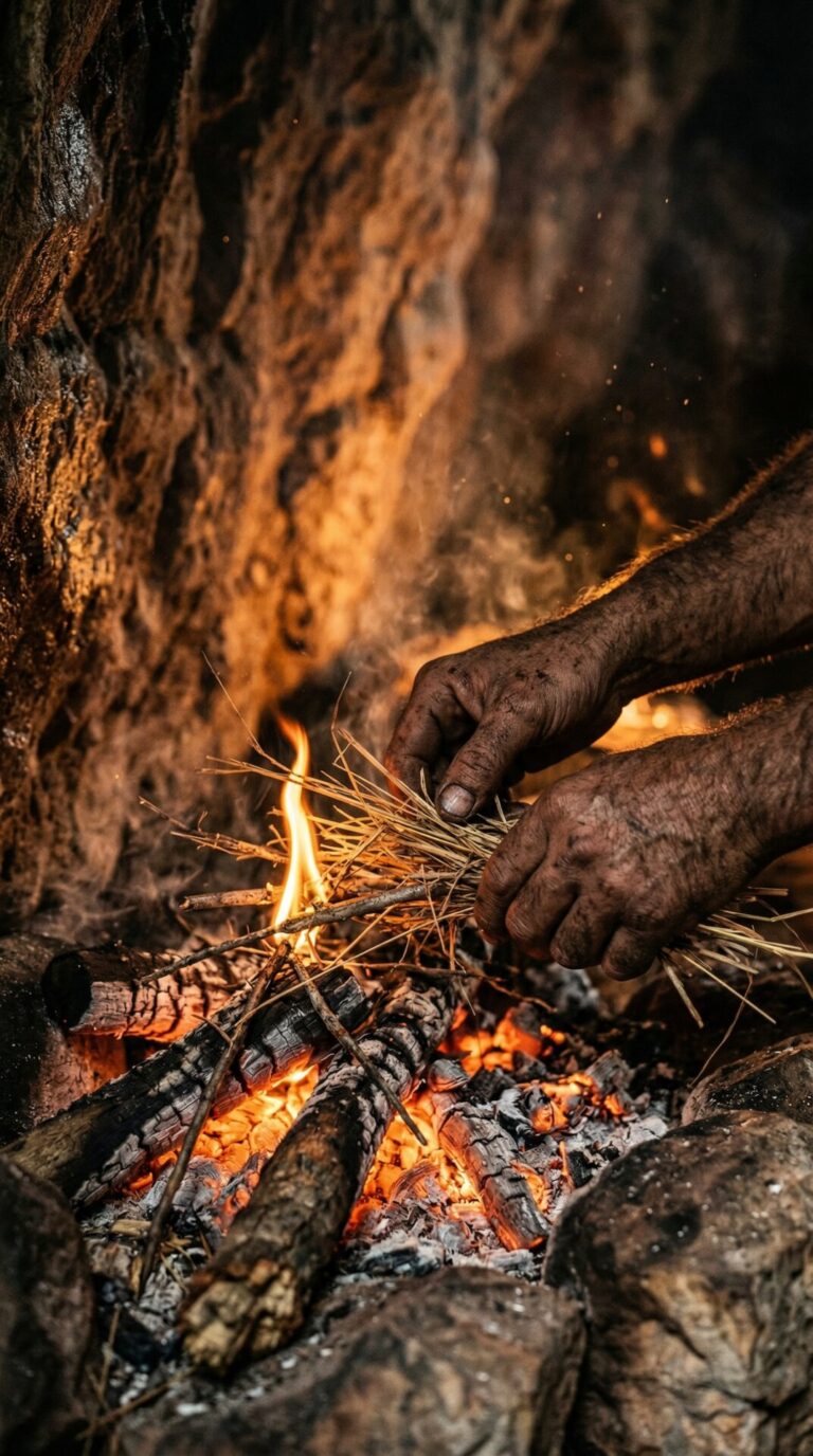 Das Feuer füttern