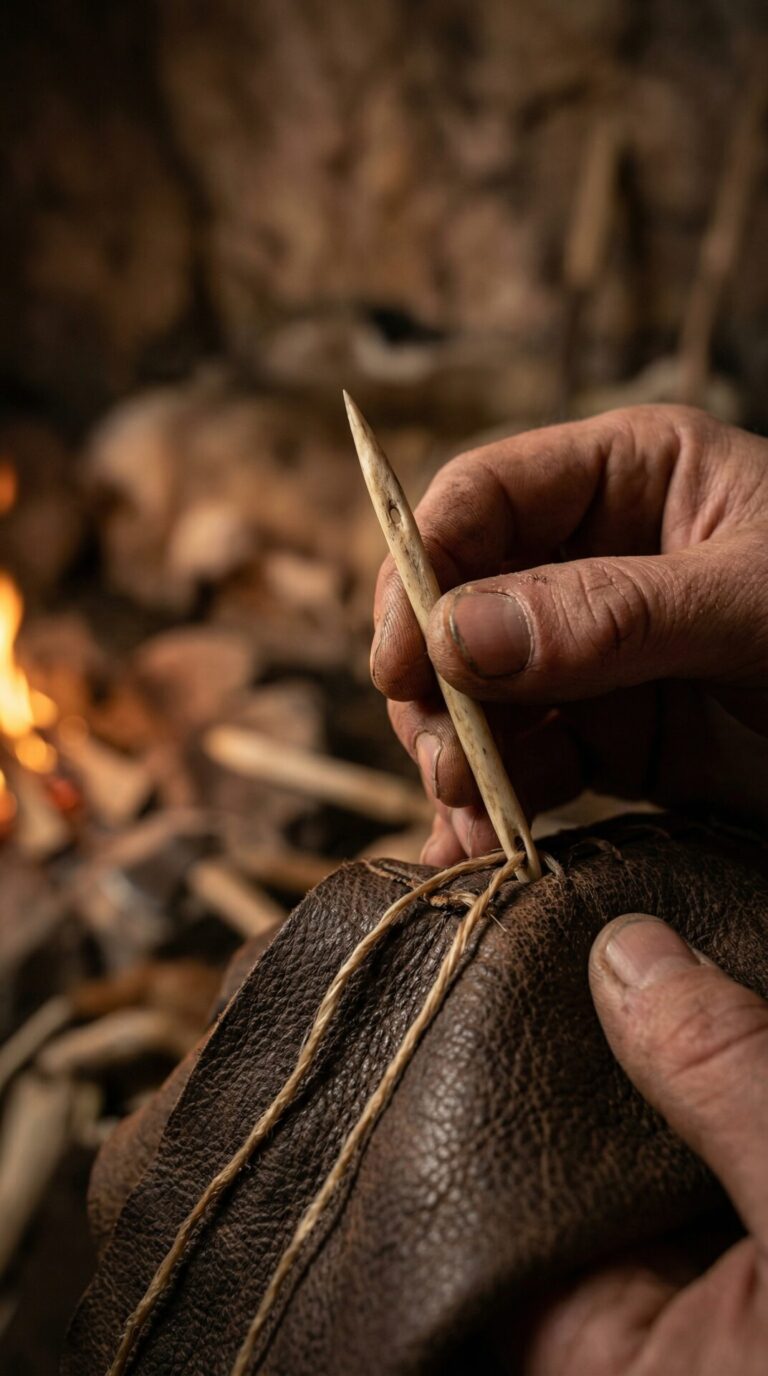 Nähen mit Knochennadeln