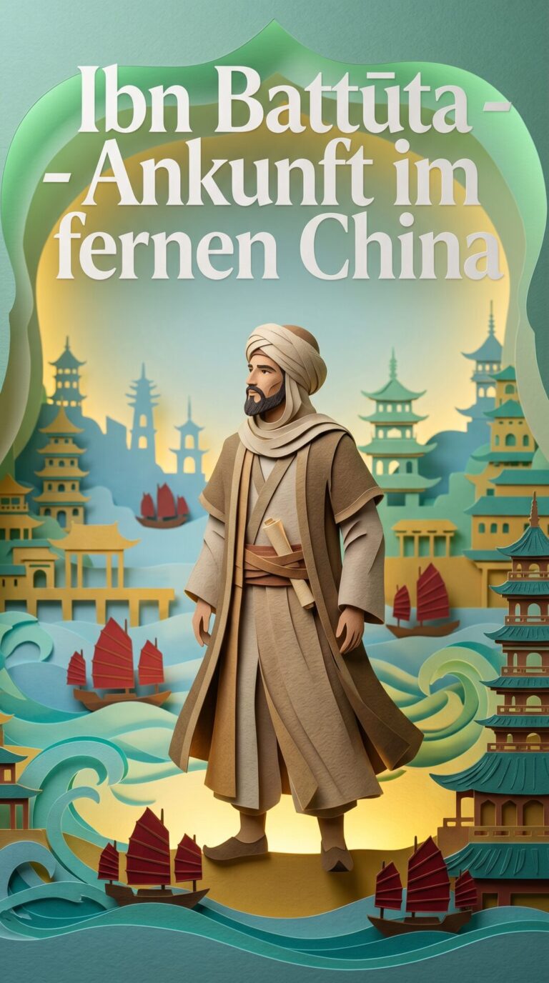 Illustriertes Cover für das Kinderhörbuch: 088 Ibn Battūta – Ankunft im fernen China - fabelhaft.app