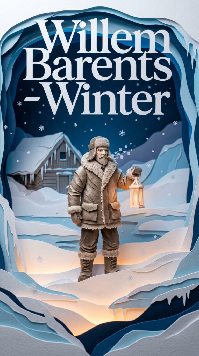 Illustriertes Cover für das Kinderhörbuch: 098 Willem Barents – Winter - fabelhaft.app