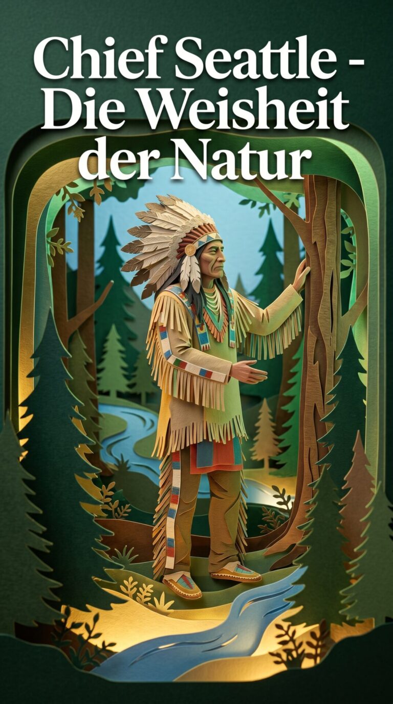 Illustriertes Cover für das Kinderhörbuch: 101 Chief Seattle – Die Weisheit der Natur - fabelhaft.app