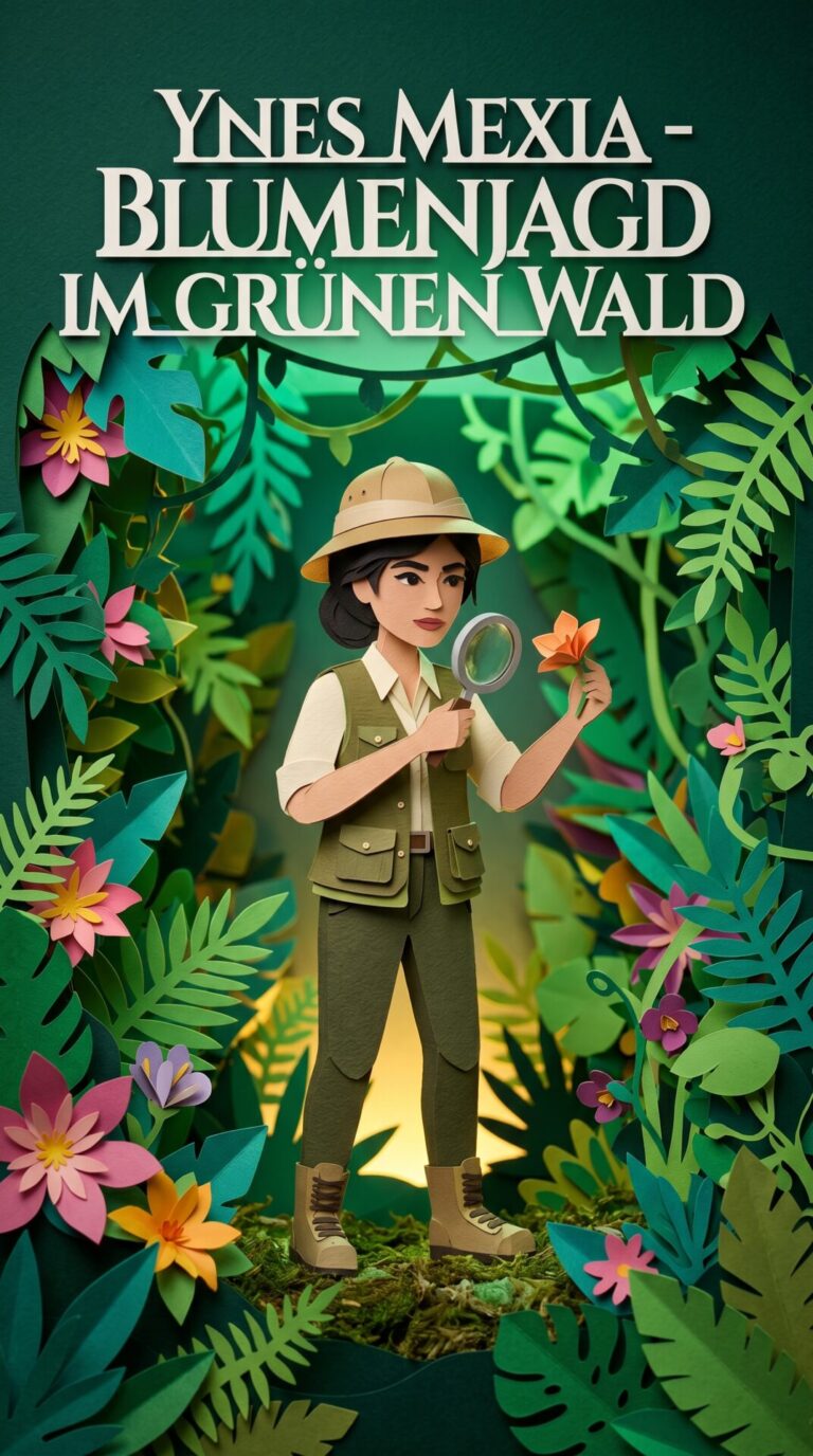 Illustriertes Cover für das Kinderhörbuch: 106 YNES MEXIA – BLUMENJAGD IM GRÜNEN WALD - fabelhaft.app
