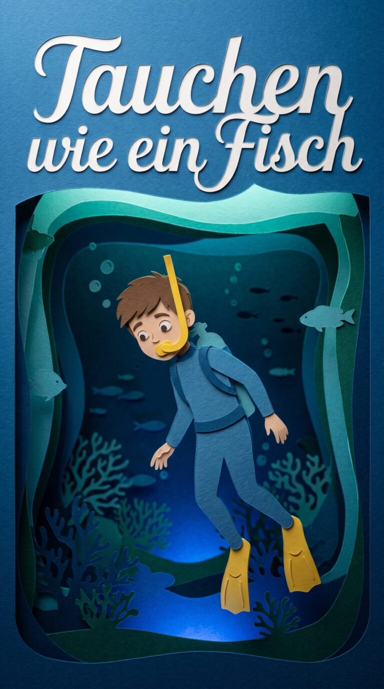 Illustriertes Cover für das Kinderhörbuch: 107 James Cameron – Tauchen wie ein Fisch - fabelhaft.app