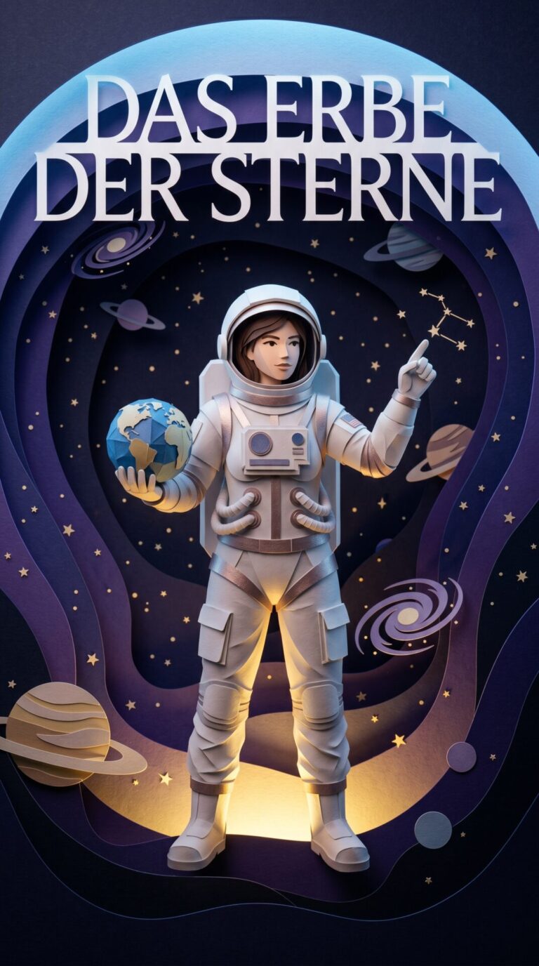 Illustriertes Cover für das Kinderhörbuch: 139 MAE JEMISON – DAS ERBE DER STERNE - fabelhaft.app