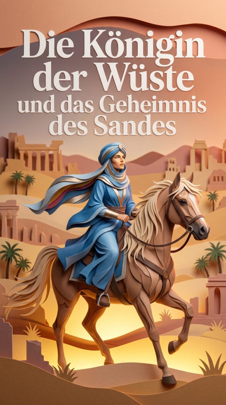Illustriertes Cover für das Kinderhörbuch: 143 Lady Hester Stanhope – Die Königin der Wüste und das Geheimnis des Sandes - fabelhaft.app