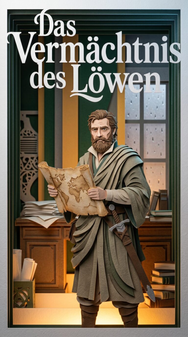 Illustriertes Cover für das Kinderhörbuch: 153 – James Bruce und das Vermächtnis des Löwen - fabelhaft.app