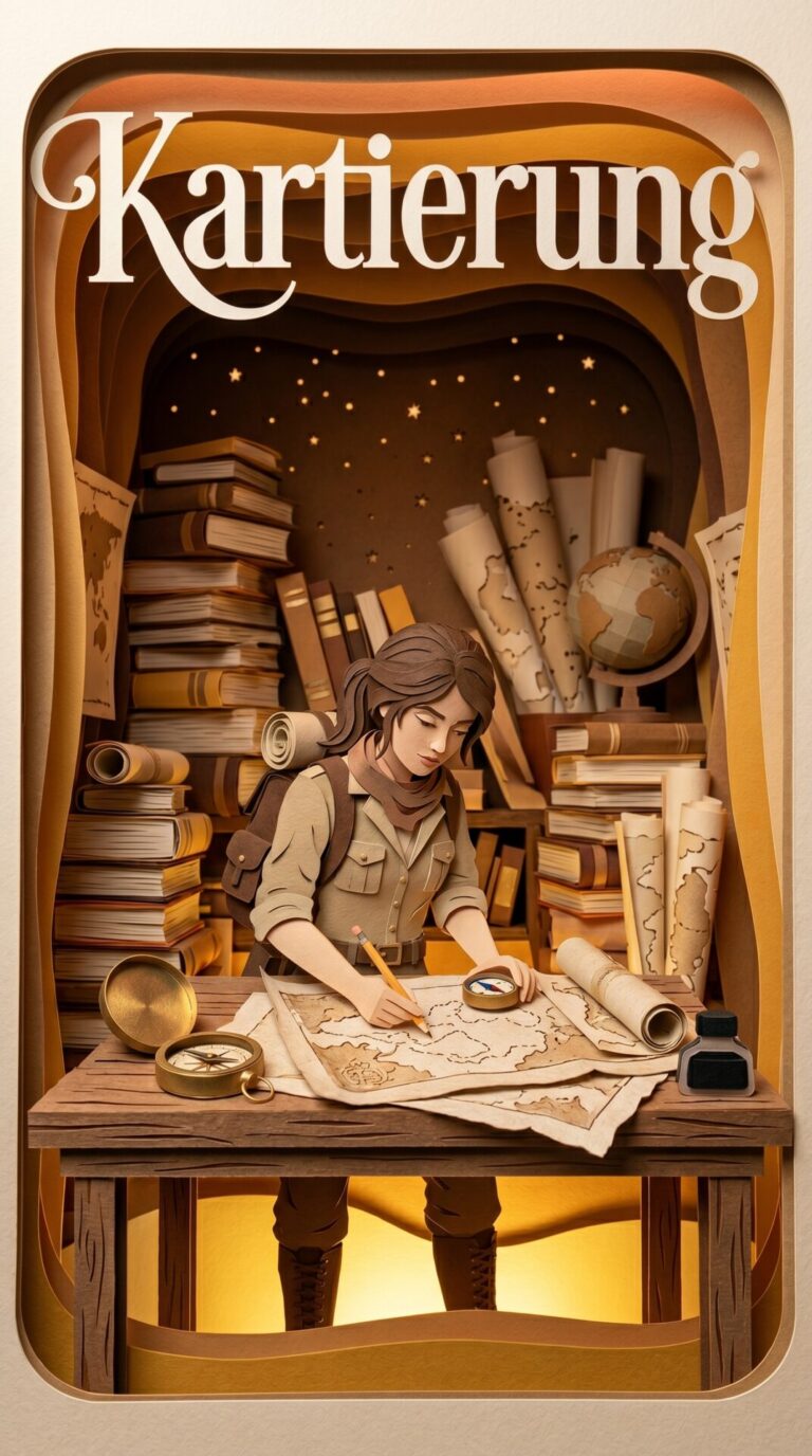Illustriertes Cover für das Kinderhörbuch: 155 Freya Stark – Kartierung - fabelhaft.app
