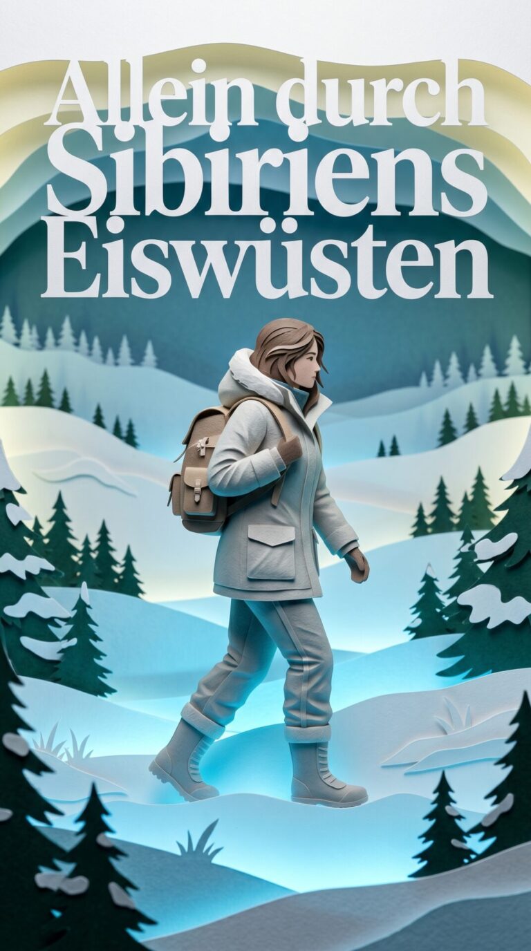 Illustriertes Cover für das Kinderhörbuch: 160 Sarah Marquis – Allein durch Sibiriens Eiswüsten - fabelhaft.app