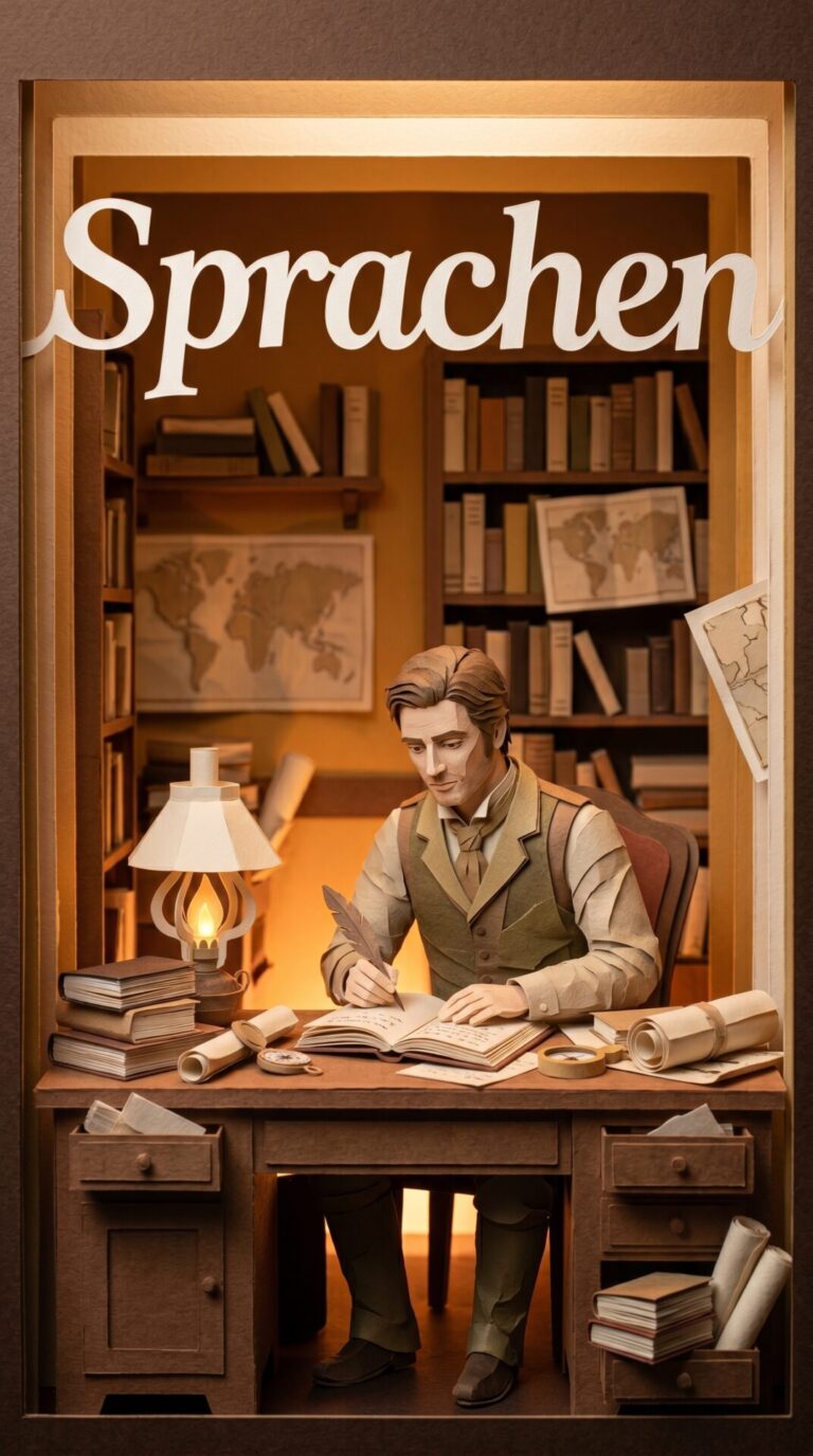 Illustriertes Cover für das Kinderhörbuch: 165 Heinrich Barth – Sprachen - fabelhaft.app