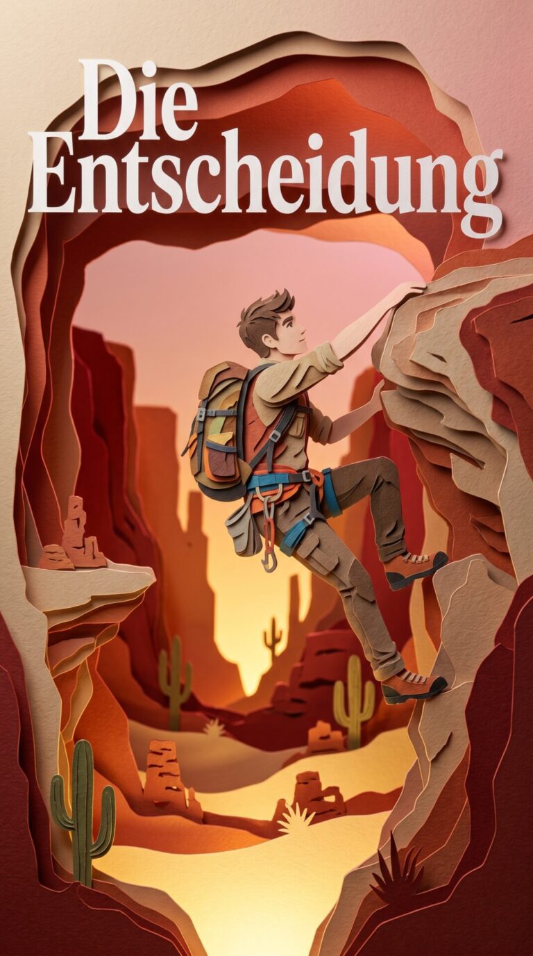 Illustriertes Cover für das Kinderhörbuch: 179 Aron Ralston – Die Entscheidung - fabelhaft.app
