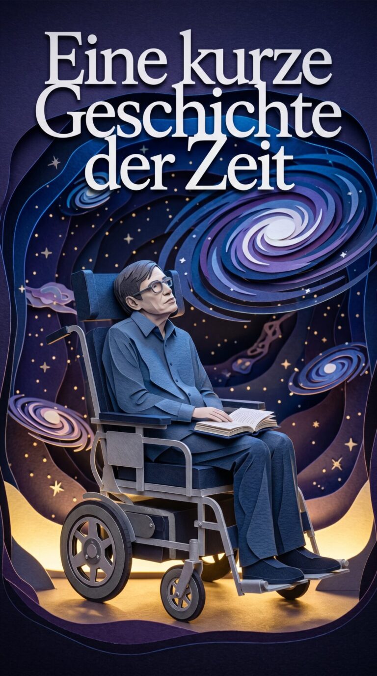 Illustriertes Cover für das Kinderhörbuch: 197 Eine kurze Geschichte der Zeit - fabelhaft.app